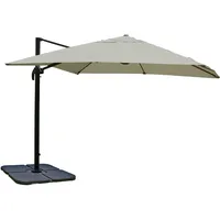 Mendler Gastronomie-Ampelschirm HWC-A96, Sonnenschirm, 3x3m (Ø4,24m) Polyester/Alu 23kg ~