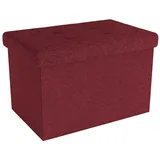 Intirilife Faltbare Sitzbank 49x30x30 cm in GRANAT ROT - 2 Jahre Gewährleistung - mind. 14 Tage Rückgaberecht - Rot