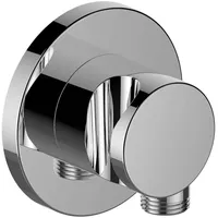 Keuco Schlauchanschluss mit Brausehalter, Rosette rund, 59592060001, Farbe: Edelstahl-finish