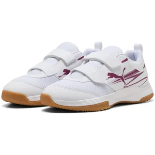 Puma Varion II V JR Indoor Court Shoe, White-Berry, 33 EU