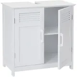Mendler Waschbeckenunterschrank HWC-A85, Badschrank 60x60x30cm ~ weiß