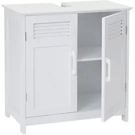Mendler Waschbeckenunterschrank HWC-A85, Badschrank 60x60x30cm ~ weiß