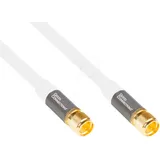 Good Connections GC M2088 - Antennenkabel SmartFLEX, F-Stecker, 15 m, weiß,