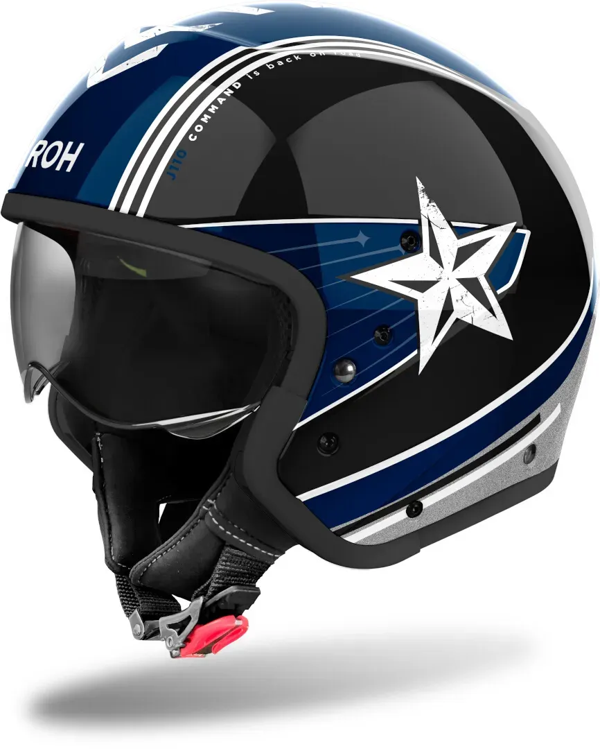 Airoh J110 Command Jet Helm, zwart-blauw, M Voorman