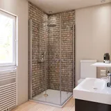 Breuer Duschrückwand grau/beige