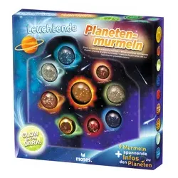 MOSES. Planeten-Murmeln 9ST leuchtend 38235