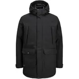 JACK & JONES Finn Softshell Parka, Black, M