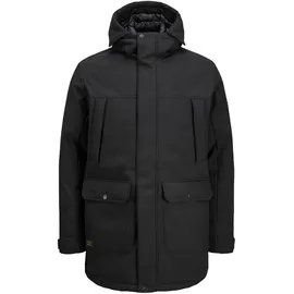 JACK & JONES Finn Softshell Parka, Black, M