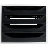 Exacompta Schubladenbox Ecobox 4 Schübe grau/schwarz