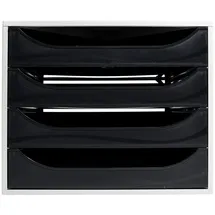 Exacompta Schubladenbox Ecobox 4 Schübe grau/schwarz