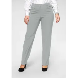 Stretch-Hose KJBRAND "Babsie Bengaline: Bequemer Oberschenkel", Damen, Gr. 56, N-Gr, silber, Web, Obermaterial: 80% Viskose, 17% Polyamid, 3% Elasthan, Basic, bequem lang, Hosen, aus Stretch-Material