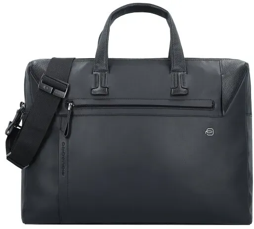 Piquadro Aktentasche Leder 43.5 cm Laptopfach  schwarz