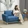 Homcom Zweisitzer Blau Textil, 133x81x73 cm, Wohnzimmer Sofas & Couches, Sofas, 2-Sitzer Sofas