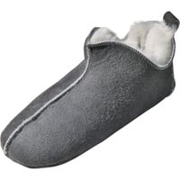Hollert Lammfell Hausschuhe - Bali Fellschuhe Lederschuhe Bettschuhe Schuhgröße EUR 38, Farbe Grau/Weiß