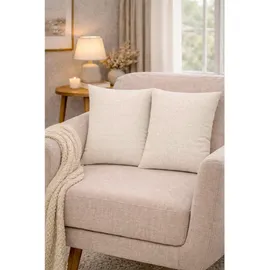 HOME WOHNIDEEN Kissenbezug Lucio 40 x 40 cm Beige