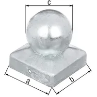 GAH Alberts Pfostenkappe 70 x 70 mm Weiß/Edelstahl