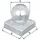GAH Alberts Pfostenkappe 70 x 70 mm Weiß/Edelstahl