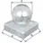 GAH Alberts Pfostenkappe 70 x 70 mm Weiß/Edelstahl