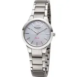 REGENT Damen Solaruhr Analog Metallarmband silber grau URF1534 - Silber