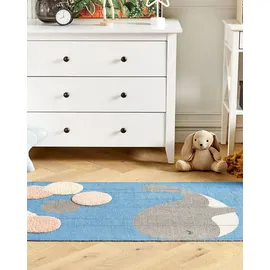 Beliani Kinderteppich Balabang Blau 80 x 150 cm