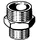 Viega Rotguss Doppelnippel, reduziert 1/2" x 3/8