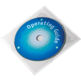 Durable Selbstklebetasche Pocketfix CD/DVD, transparent, Packung à 100 Stück, 828019