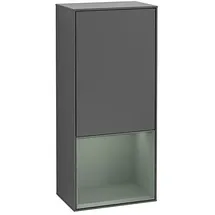 Villeroy & Boch Villeroy und Boch Finion Seitenschrank F550GMGK 41,8x93,6x27cm, rechts, Regal unten Olive Matt, Anthracite matt