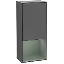 Villeroy & Boch Villeroy und Boch Finion Seitenschrank F550GMGK 41,8x93,6x27cm, rechts, Regal unten Olive Matt, Anthracite matt
