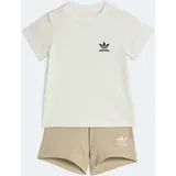 adidas Originals Trainingsanzug TEE SET (2-tlg), für Babys, 2-teilig, aus Baumwolle beige 98 EU