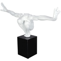 Casablanca modernes Design GILDE Skulptur Cliffhanger Kunstharz, Marmor weiß