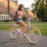 Actionbikes Motors Kinderfahrrad Actionbikes Retrostar 24 Zoll - V-Brake Bremse - Freilauf-Funktion - Gepäckträger hinten - gefederter Sattel - Kettenschutz - Kinderrad (24 Zoll)