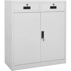 Büroschrank Hellgrau 90x40x102 cm Stahl