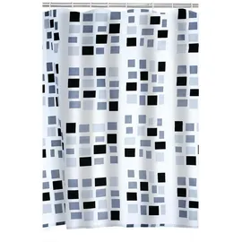 RIDDER Duschvorhang Stones 180 x 200 cm schwarz, grau