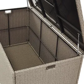 Beliani Auflagenbox 155 x 75 x 80 cm Taupe
