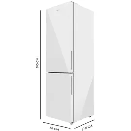 Cecotec Bolero CoolMarket Combi 250 White Glass D Kühl-Gefrierkombination (250 l, 1800 mm hoch, Weiß)
