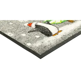 Wash+Dry Fußmatte "Polar Friends", bunt, B:50cm H:7mm L:75cm, Polyamid, WASH+DRY BY KLEEN-TEX, Teppiche, Fußmatte