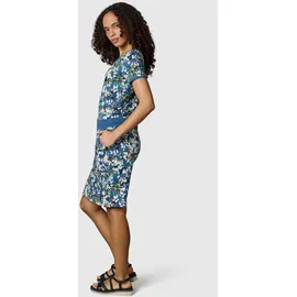 Ragwear Sommerkleid Gemustert Blau/Orange/Schwarz/Weiß 34