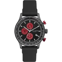LARS LARSEN - MIKKEL - tachymeter schwarzes silikon