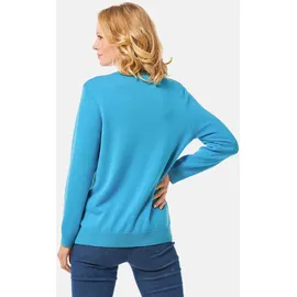 GOLDNER Uni Merino-Cardigan Langarm Blau 24