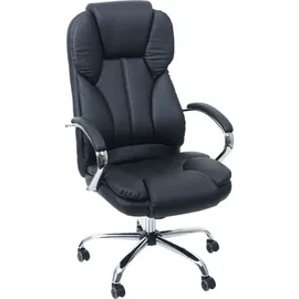 Mendler Kansas XXL Chefsessel Kunstleder Schwarz