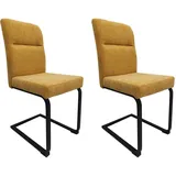 Hti-Living Schwingstuhl Liron Polyester gelb 2er Set
