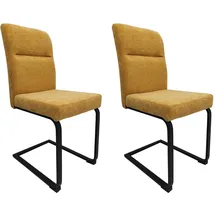 Hti-Living Schwingstuhl Liron Polyester gelb 2er Set