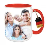 HD PRINT4YOU Tasse Personalisiert mit Foto Fototasse mit eigenem Foto selbst gestalten Keramiktasse Werbetasse Becher (Rot)