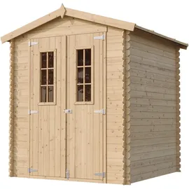 TIMBELA Gartenhaus M320C+M320G 1,96 x 1,86 m Beige