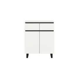 xonox Highboard Tomasa 80 x 99 cm Weiß / Schwarz