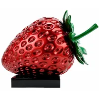 KUNSTLOFT Skulptur, Grün, Rot, Stein, 26x20x36 cm, Dekoration, Skulpturen