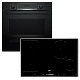 Bosch Backofen EcoClean + Beko Induktionskochfeld Booster autark 80 cm