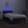 vidaXL Boxspringbett mit Matratze & LED Schwarz 100x200 cm Stoff