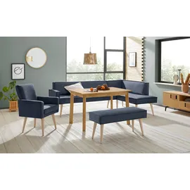 exxpo - sofa fashion Lungo 158 x 84 x 239 cm Webstoff langer Schenkel links denim