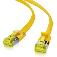 Helos ultra flaches Patch-Kabel U/FTP Cat 6a gelb 0,3m